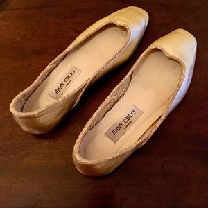 ❤️ Jimmy Choo Designer Gold Shoes Flats Women’s 8